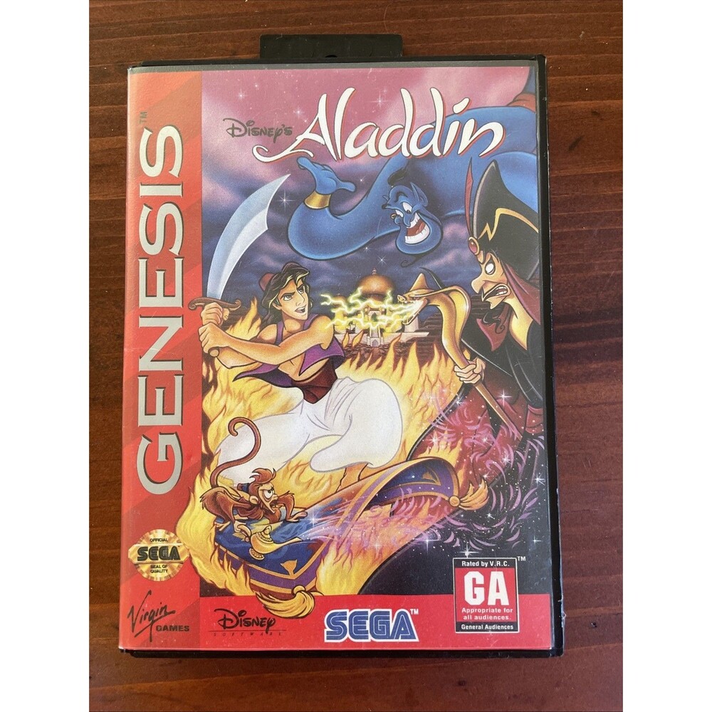 Virgin Games Disney's Aladdin (Sega Genesis) Action & Adventure w/ Original Case